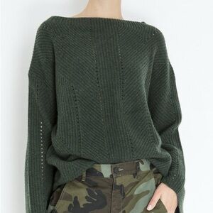 Nili Lotan Leyton Sweater in Loden 100% cashmere